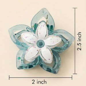 Double Layer Floral Acrylic Hair Claw Clip / Hair Catcher